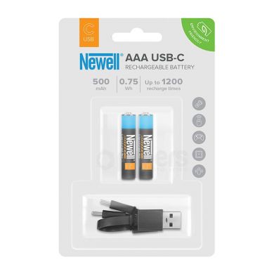 Akumulatorki Newell Li-ion AAA USB-C 500mAh