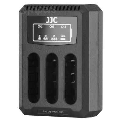 Ładowarka trójkanałowa JJC DCH-DB110 do akumulatorów DB-110, LI-90B
