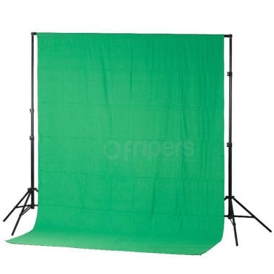 Tekstylne tło FreePower 2x3m Chroma Green z 5 klipsami